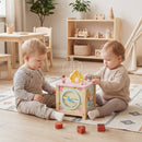 Wooden Activity Cube with Montessori Sensory Toys for Toddlers