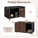 Wooden Cat Litter Box Enclosure Hidden Litter Box Furniture with Scratching Board