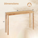 Wooden Console Table Modern Farmhouse Sofa Table with Thickened Top