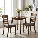 Wooden Dining Chairs Set of 2 Upholstered Kitchen Chairs with Rubber Wood Frame
