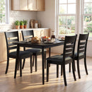 Wooden Dining Chairs Set of 2 Upholstered Kitchen Chairs with Rubber Wood Frame