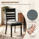 Wooden Dining Chairs Set of 2 Upholstered Kitchen Chairs with Rubber Wood Frame