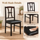 Dining Chairs Set of 2 with Padded Faux Leather Seats
