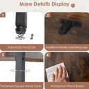 Wooden Dog Crate Furniture with Storage Shelves and Double Doors-Rustic Brown