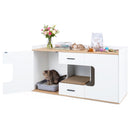 Cat House Cabinet with Litter Box Storage and Drawers