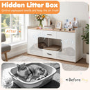 Cat House Cabinet with Litter Box Storage and Drawers