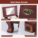 Wooden Jewelry Armoire Cabinet Storage Chest with Drawers and Swing Doors
