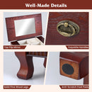 Wooden Jewelry Armoire Cabinet Storage Chest with Drawers and Swing Doors