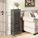 Wooden Jewelry Armoire Cabinet Storage Chest with Drawers and Swing Doors