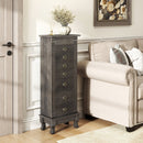 Wooden Jewelry Armoire Cabinet Storage Chest with Drawers and Swing Doors