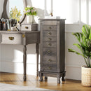 Wooden Jewelry Armoire Cabinet Storage Chest with Drawers and Swing Doors
