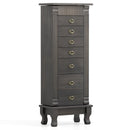 Wooden Jewelry Armoire Cabinet Storage Chest with Drawers and Swing Doors