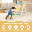 5-in-1 Wooden Kids Climber Toys with Triangle Arch Ramp