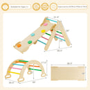 5-in-1 Wooden Kids Climber Toys with Triangle Arch Ramp