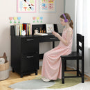 Wooden Kids Study Desk and Chair Set Student Workstation