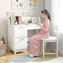 Wooden Kids Study Desk and Chair Set Student Workstation