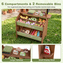 Wooden Grocery Store Playset with Chalkboard & 43 Accessories