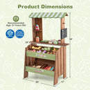 Wooden Grocery Store Playset with Chalkboard & 43 Accessories