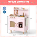 Wooden Pretend Kitchen Playset with Realistic Ice Maker