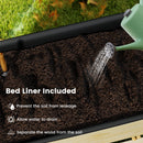 Wooden Raised Garden Bed with Legs and Lockable Wheels-Natural
