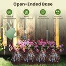 Wooden Raised Garden Bed with Lattice Trellis and Hanging Roof-Orange