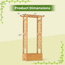 Wooden Raised Garden Bed with Lattice Trellis and Hanging Roof-Orange