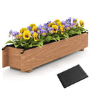 Wooden Raised Garden Bed with Drainage Holes for Vegetable Flower Herb Succulent