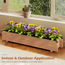 Wooden Raised Garden Bed with Drainage Holes for Vegetable Flower Herb Succulent