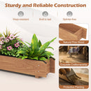 Wooden Raised Garden Bed with Drainage Holes for Vegetable Flower Herb Succulent