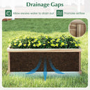 Wooden Raised Garden Bed Natural Acacia Wood Rectangular Planter Box with Drainage-Natural