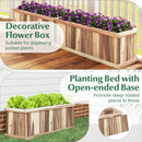 Wooden Raised Garden Bed Natural Acacia Wood Rectangular Planter Box with Drainage-Natural