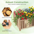 Wooden Raised Garden Bed Natural Acacia Wood Rectangular Planter Box with Liner-Natural
