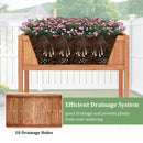Wooden Raised Garden Bed with Storage Shelf and 220 LBS Capacity-Orange