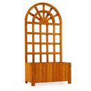 Wooden Raised Garden Bed with Trellis 48 Inch Outdoor Screen