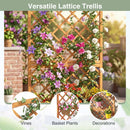 Wooden Raised Garden Bed with Trellis 63 Inch Tall Garden Planter