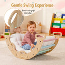 Wooden Rocking Climbing Arch with Cushion 3-in-1 Montessori