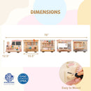 Wooden Sensory Wall Panel with Vanity and Tool Box