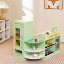 Kids Wooden Supermarket Play Toy Set with Checkout Counter