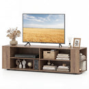 59 Inch Console Storage Entertainment Media Wood TV Stand-Walnut