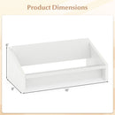 Wooden Tilting Bookcase Small Desktop Bookshelf Organizer for Magazines-White
