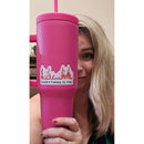 World’s Best Cup: The GetBullish Monocolor Sticker Tumbler 40 Oz Handle Travel Mug - Choose Your Own Sticker Pack