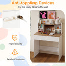 Kids Writing Desk with Cork Board and Charging Station