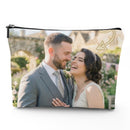 Personalized Photo Makeup Bag - Custom Canvas Cosmetic Pouch with Full-Face Photo Print - Photo Gift for Women