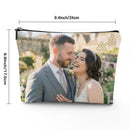 Personalized Photo Makeup Bag - Custom Canvas Cosmetic Pouch with Full-Face Photo Print - Photo Gift for Women
