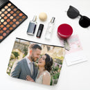 Personalized Photo Makeup Bag - Custom Canvas Cosmetic Pouch with Full-Face Photo Print - Photo Gift for Women
