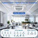 X-Pro 18000 BTU 2 Zone 24 SEER2 Ceiling Cassette Mini Split AC