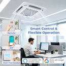 X-Pro 27000 BTU 2 Zone 24 SEER2 Ceiling Cassette Mini Split AC