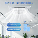 X-Pro 27000 BTU 2 Zone 24 SEER2 Ceiling Cassette Mini Split AC