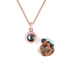 Custom Photo Projection Necklace with Hidden 'I Love You' | Silver, Rose Gold & Gold