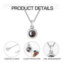 Custom Photo Projection Necklace with Hidden 'I Love You' | Silver, Rose Gold & Gold